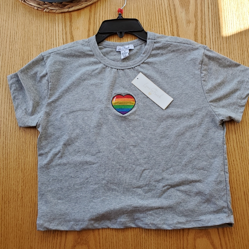 Crop Top Rainbow Shirt